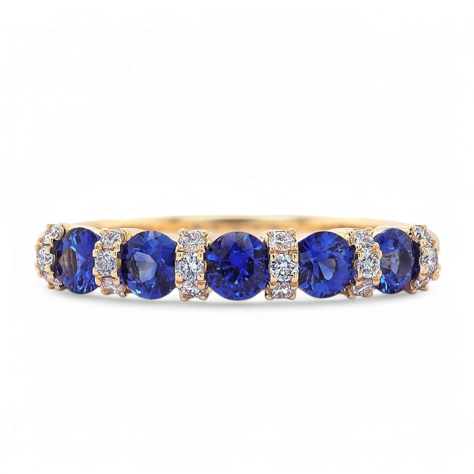 Brilliance Bloom Sapphire and Diamond Band - 3